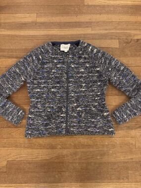 Eureka by Christos Garkinos Women's Knit Wool Blend Full Zip Jacket  Size S
 b28